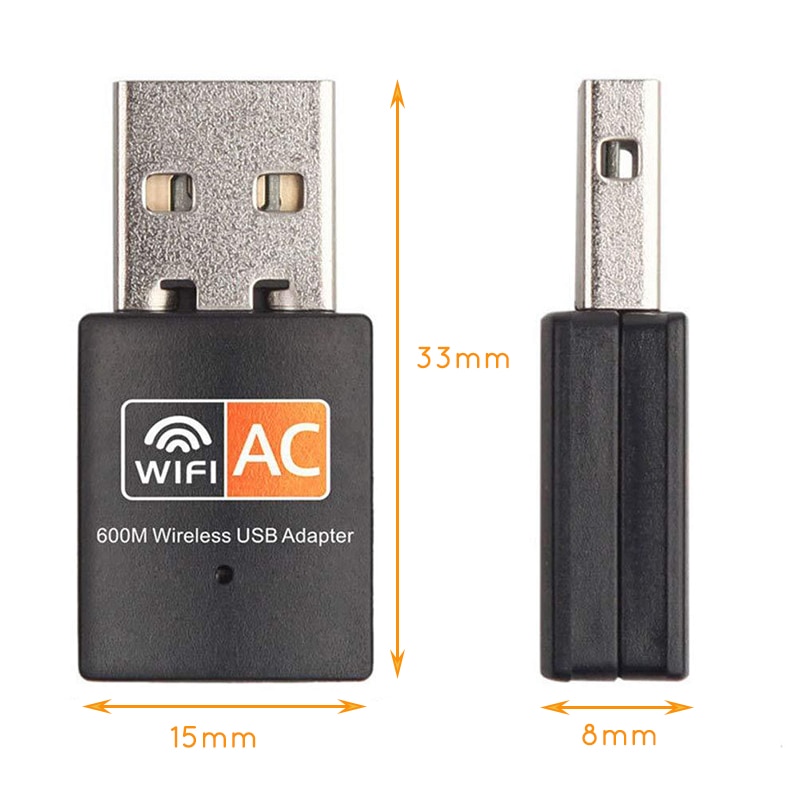 USB WiFi Adapter 2,4 GHz 5GHz 600Mbps WiFi Antenne Dongle 802.11b/n/g/ac USB ethernet kabellos Computer Netzwerk Karte Empfänger