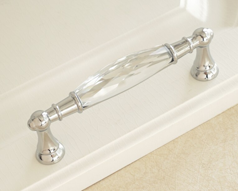 3,75 "5" de cristal manijas del Gabinete esférica cajón perillas para puerta de Metal para tirador de mueble manija del Gabinete de diámetro 30/40mm: large handle
