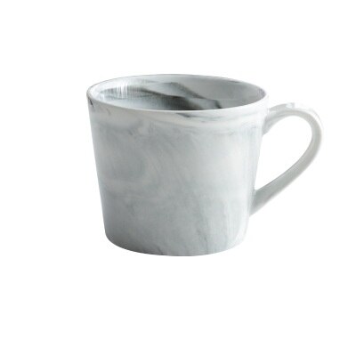 Pintado a mano del Monograma de Oro Natural De Mármol Señor y La Señora Del Té taza de Leche Taza Creativa Taza de Café de Porcelana Del Aniversario de Boda: Gray