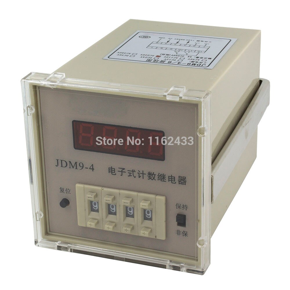 JDM9-4 compter le relais de comptage de compteur numérique ca 220V 110V cc 24V 12V AC 380V