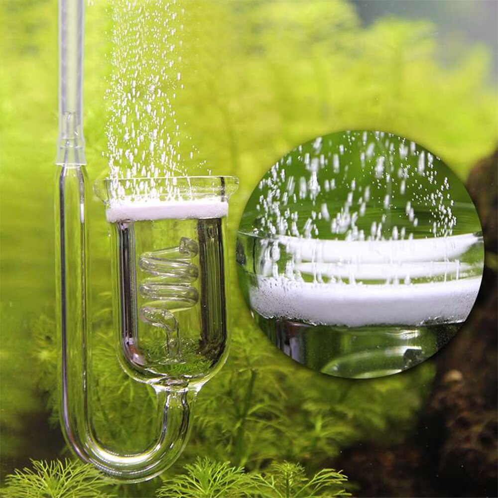 Glas akvarium akvarium keramisk diskapacitor vand levende plante akvarium  co2 tank forstøver  co2 forstøver til 60 ~ 300l