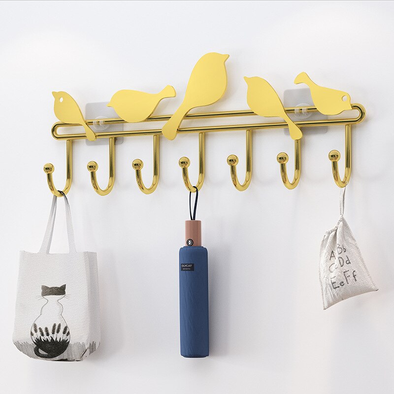 Self Adhesive Hooks Cat Bird Squirrel Pattern Storage Holder for Bathroom Kitchen Hanger Iron Wall Hanging Door Coat Racks