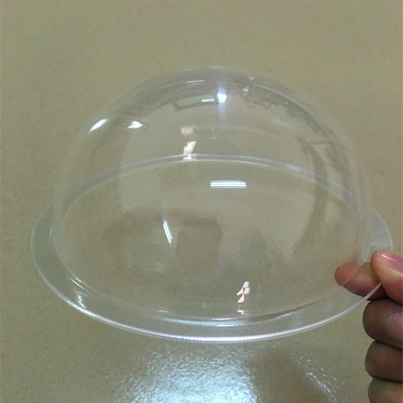 Couverture antipoussière de transparente de caméra de surveillance de forme hémisphérique de demi-boule de PMMA avec la bride