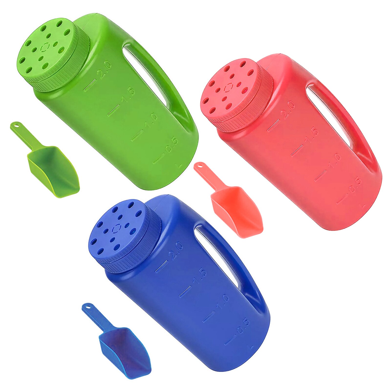 Handheld Spreader Fertilizer bottle Adjustable Hole Size Garden Farm Backyard Seed Spreader Sprinkler Salt Shaker Ice Melt