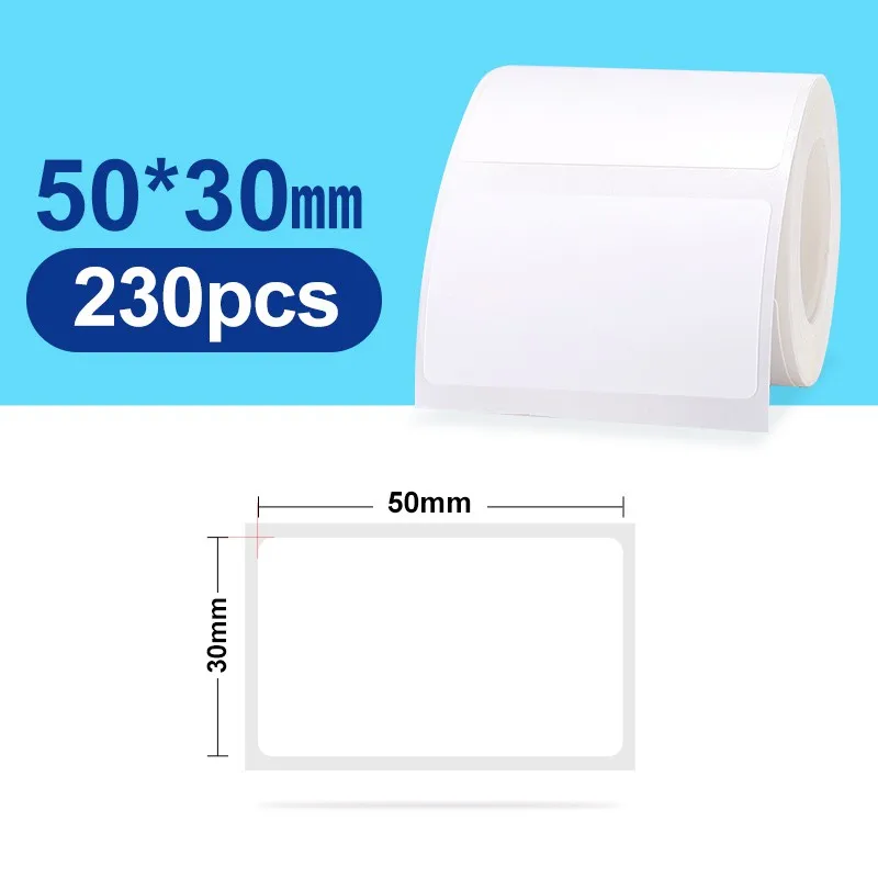 30-50mm Niimbot B21 B1 B3S imprimante étiquette papier rouleau blanc autocollant impression papiers rouleaux anti-déchirure eau résistant à l'huile adhésif: Rose