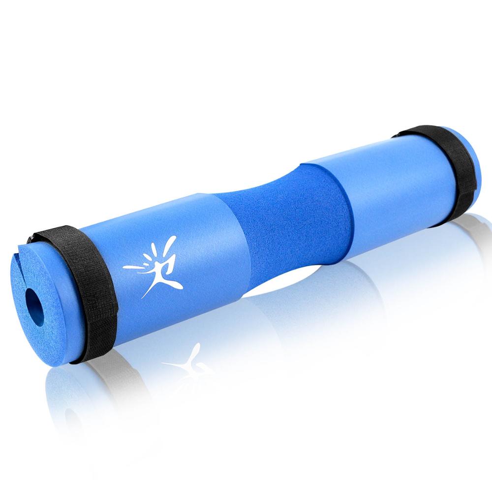 Schuim Barbell Pad Cover Squat Pad Voor Gym Gewichtheffen Cushioned Schouder Terug Ondersteuning 45*10Cm Nek Schouder beschermende Pad: blue