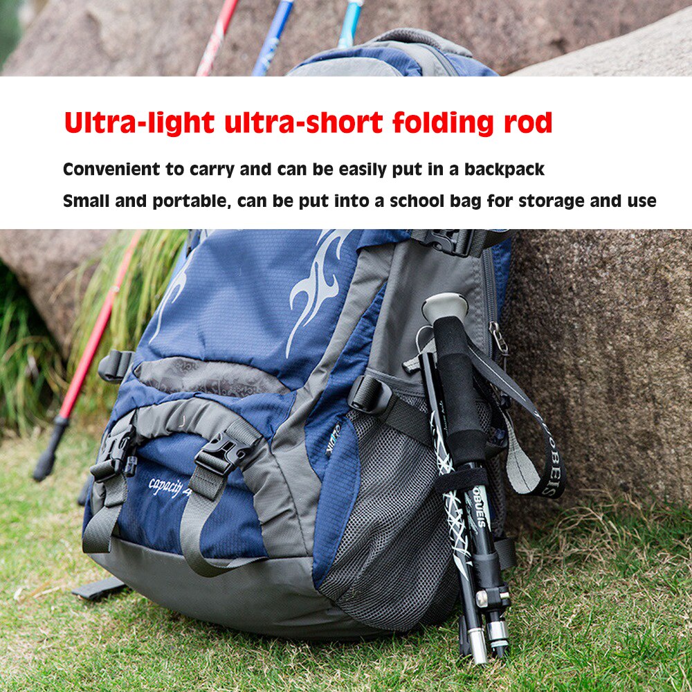 Walking Poles Carbon Fiber Trekking Poles Ultralight Folding Collapsible Trail Running Hiking Walking Sticks Lightweight Canes