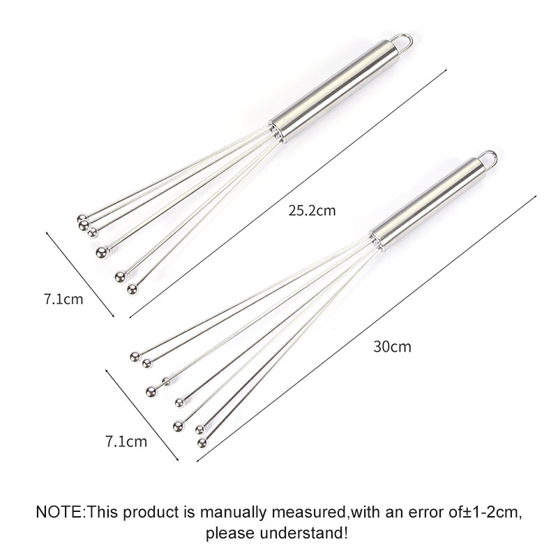 Nubecom Handmatige Eierkloppers Garde Mixer Crèmemeel Blending Tool Ei Whipper Roestvrijstalen Eierklopper Duurzame Keukengadgets