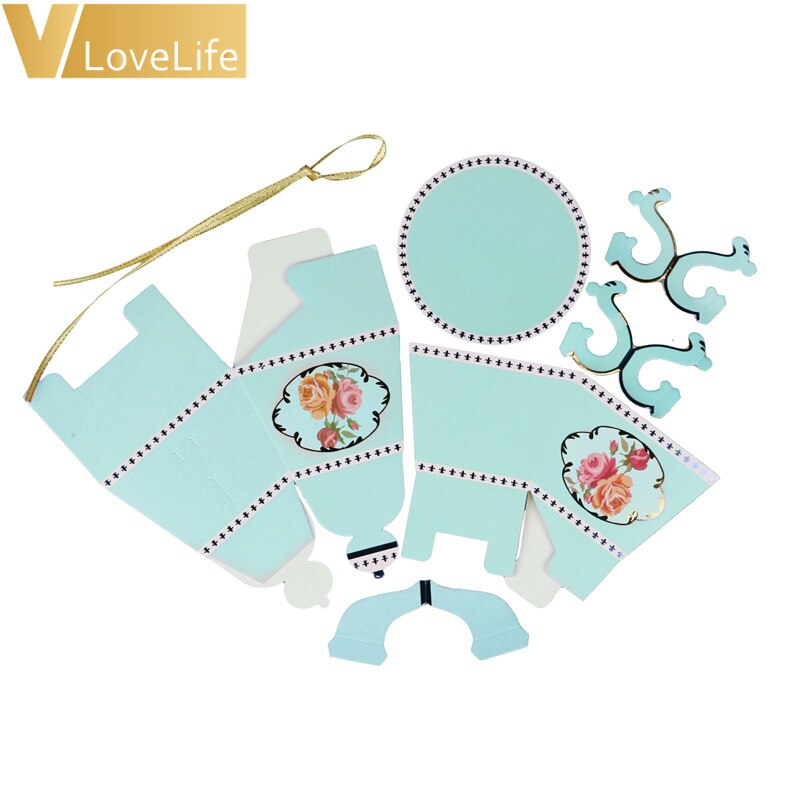 50Pcs Box Tea Party Decorations Tea Cup Teapot Wedding Favor Candy Box Baby Shower Decoration Birthday Party Supplies