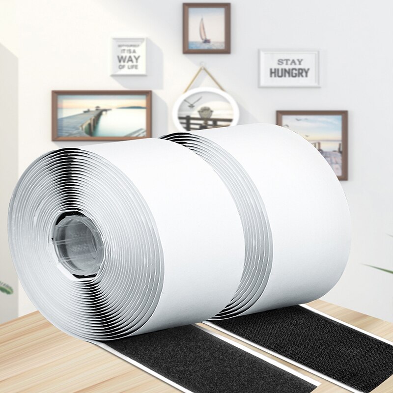 1M/5 M/pairs Sterke Zelfklevende Haak Lus Sluiting Tape Nylon Sticker Magic Klitband Patch Klittenbandsluitingen Lijm Met lijm Voor Diy