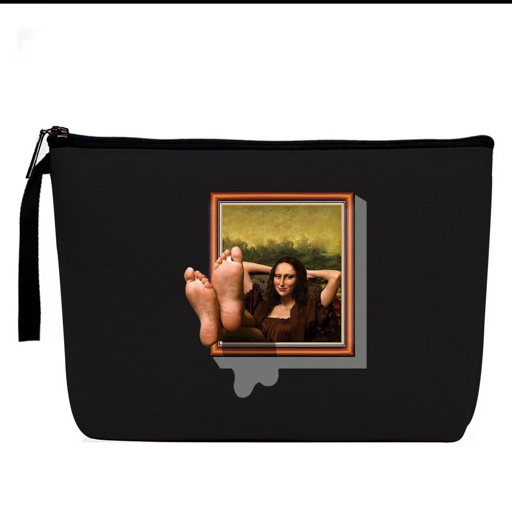 Cosmetische Tas - 3D Print Linnen - Ritsluiting - Reistoiletartikelen Organizer Pouch: 4 3D011