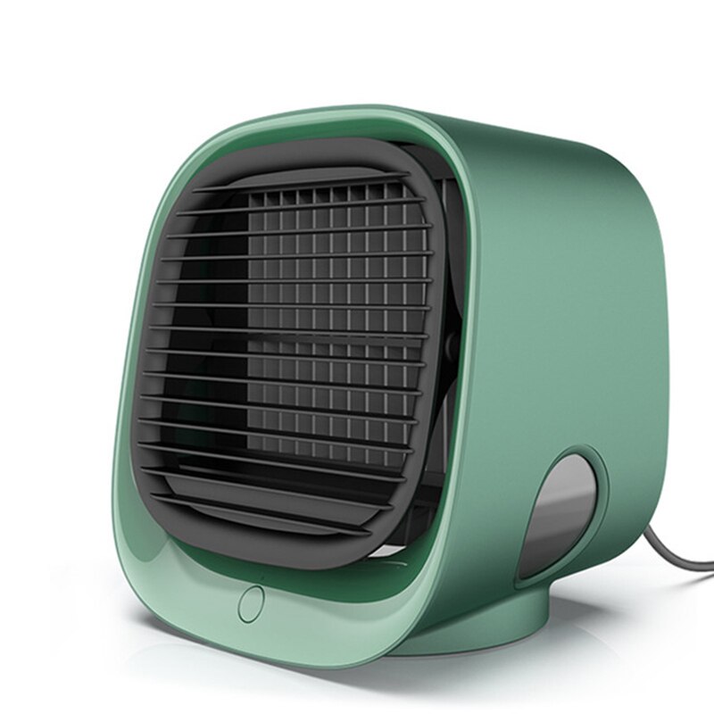 Plzdf Draagbare Ventilator Mini Airco Ventilator Luchtbevochtigers Air Cooler Fans Usb Koeler Tafel Ventilator Voor Office Koel Apparaat: Green