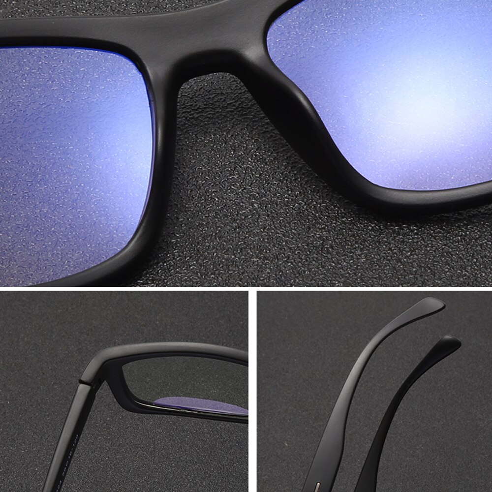 LongKeeper Vinateg Square Frame Blue Light Blocking Glasses Men Women Eye Protection Optical Eyeglasses Computer Glasses UV400
