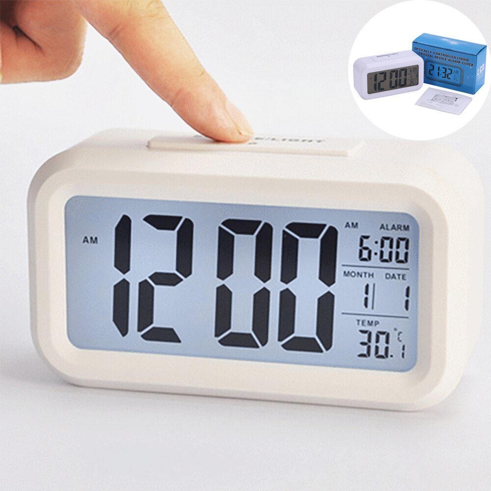 Original LED Digitale LED-wecker-hintergrundbeleuchtung Schlummern Stumm Kalender Weiche Lcd-hintergrundbeleuchtung Mit Thermometer Tabelle Elektronische Uhren