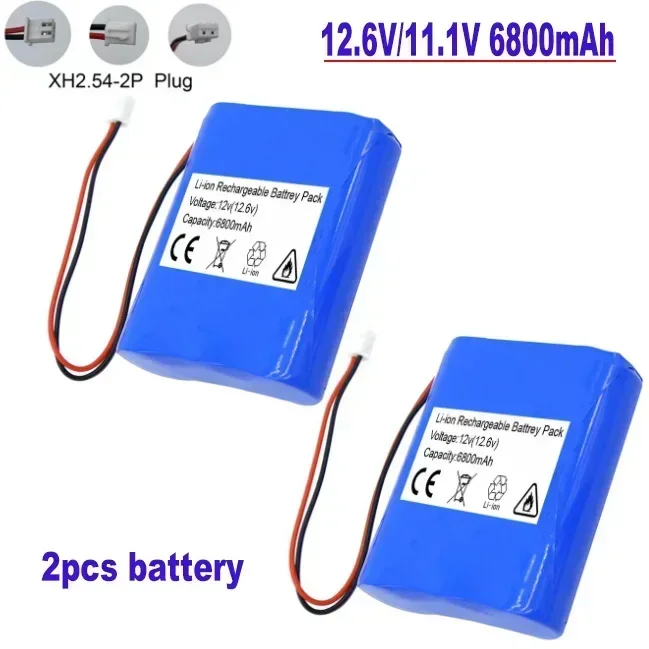 .12V.18650 Paquete de batería de litio de.3S1P.6800mAh construido: Yellow