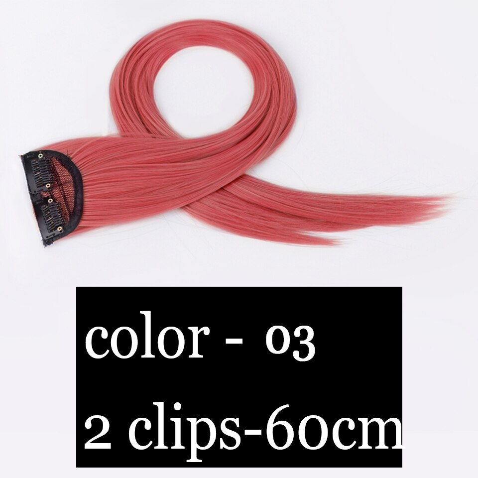 extensions cheveux clip naturel rajout cheveux rajout cheveux Pince synthétique en extension de cheveux rose pièces arc-en-ciel pour les femmes extensions couleur colorée extensions de cheveux perruque MUMUPI: 23