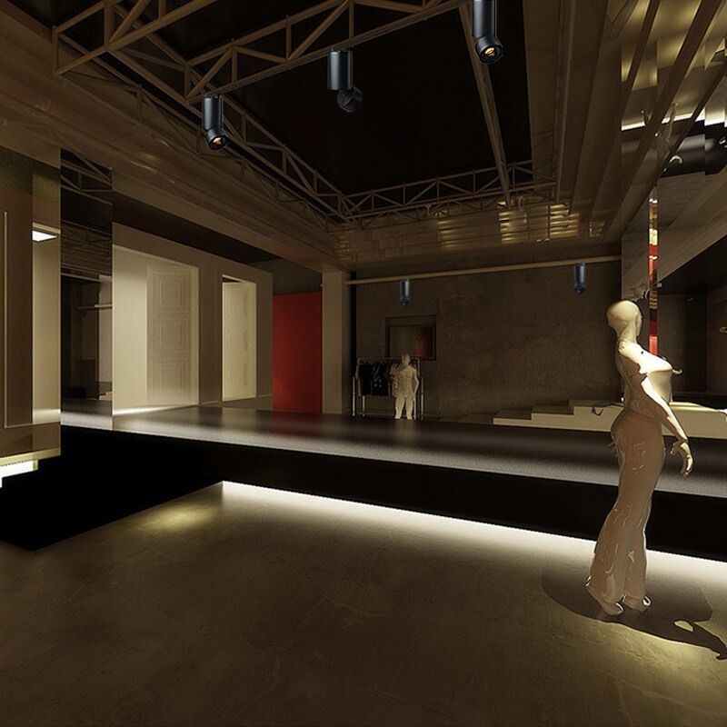 NEUE 360 grad rotation 7 W/12 W COB LED Track Scheinwerfer Tracking Schiene Beleuchtung Aluminium für Kommerziellen wohn Beleuchtung