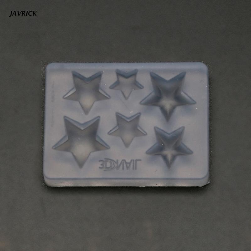 Handmade Mini 3D Carving Star Nail Art Silicone Mold Small Star Charm Resin Casting Mold 3D Star Jewelry Making Tools X5QD