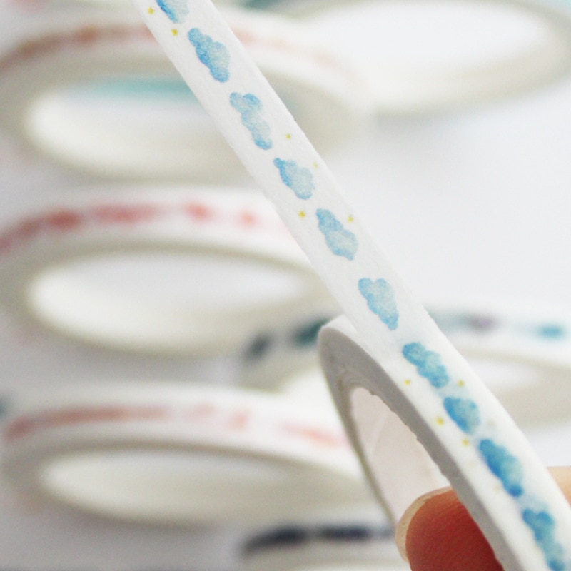 Mini Deco Paper Slim Floral Pink Washi Tape Japanese Stationery Masking Tape School Supplies Stickers Scrapbooking