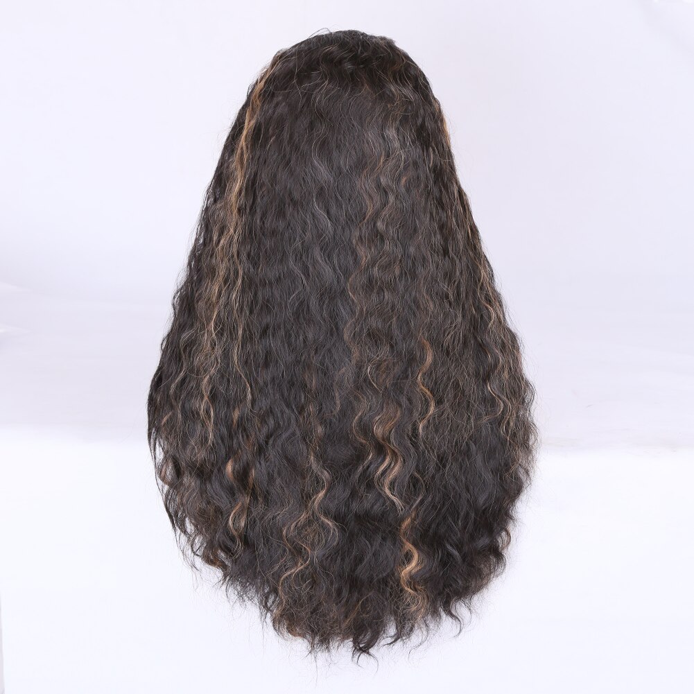 RONGDUOYI Highlight Lace Wigs for Women Synthetic Lace Front Wig Long Natural Wave Wigs High Temperature Fiber Cosplay Wig