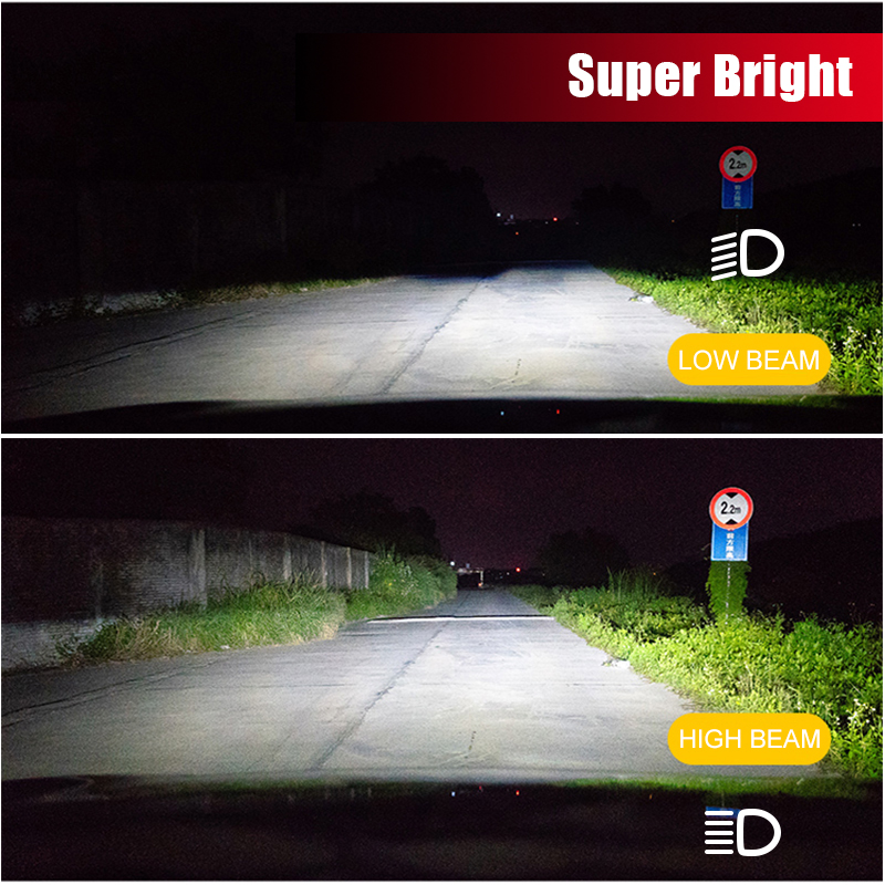 BraveWay Super LED Headlight H4 H7 H11 LED Lamps for Car 12V 9005 HB3 9006 HB4 9012 HIR2 H4 Led Bulbs for Auto Ice Bulb CSP Chip