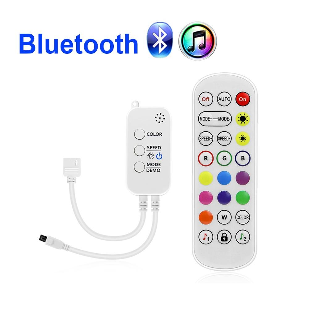 Smart home bluetooth kontrol 30m ir fjernbetjening musik blinkende smart house belysning led strip lys dæmper tilbehør