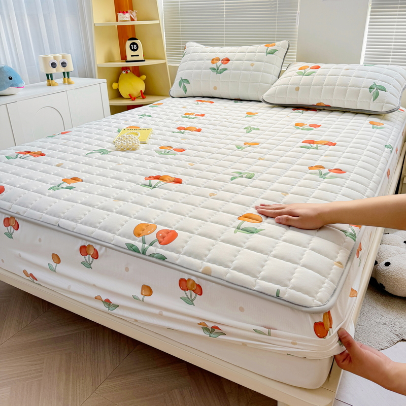 Dikke Matrashoes Cartoon Stijl Sprei Gewatteerd Bed Voor Thuis Volwassenen Kinderen Bedlinnen Fundas De Colchón (Geen Kussensloop)