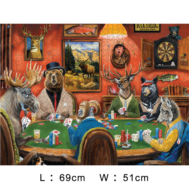 DIY 1000 Pieces Jigsaw Puzzle Educational Puzzle Games Toys Assembling Picture Landscape Puzzles For Adults Children Kids
