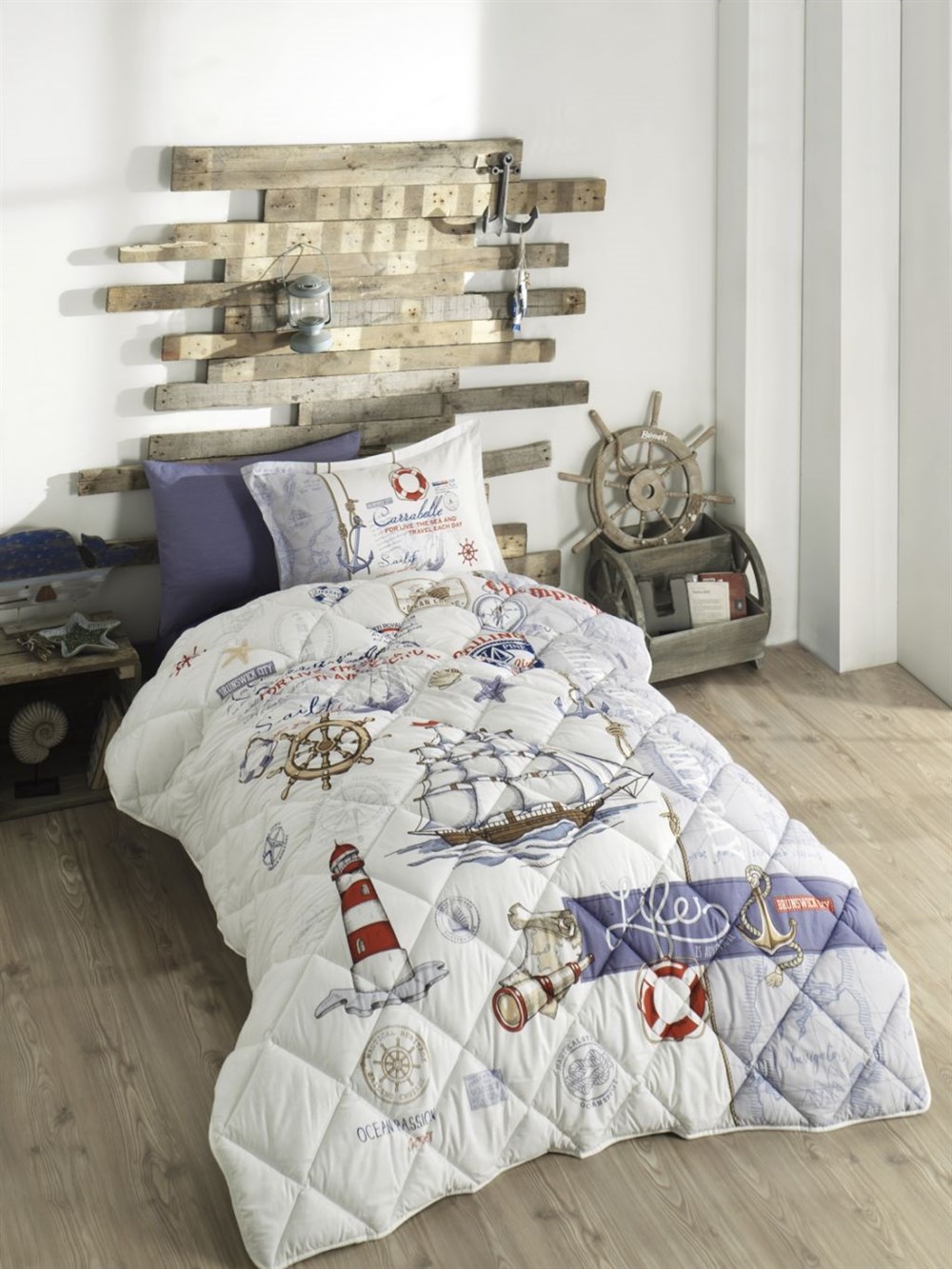 Enkelt quilt lavet  of 100%  bomuldsgarn