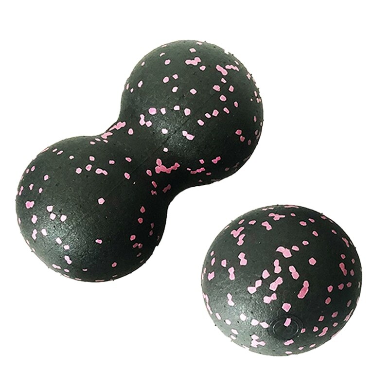 Lacrosse-pelota de masaje de cacahuete, pelota ligera de alta densidad para Fitness, ejercicio de Fascia corporal, alivia el dolor, pelota de Yoga: Dorado