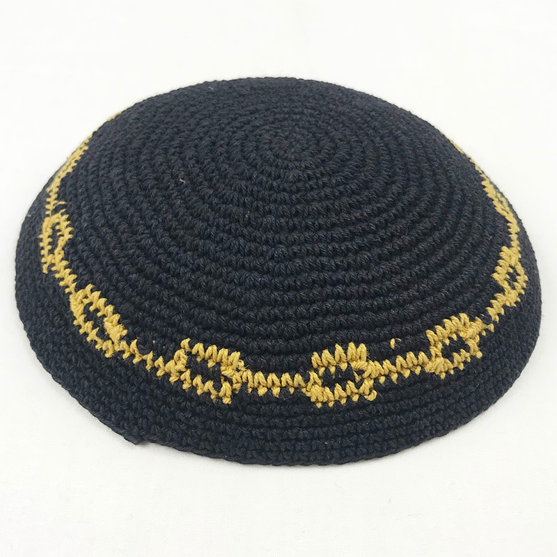 Jewish Kippa 17cm Knitted Cotton Kippah Yarmulke Skullcap: 4