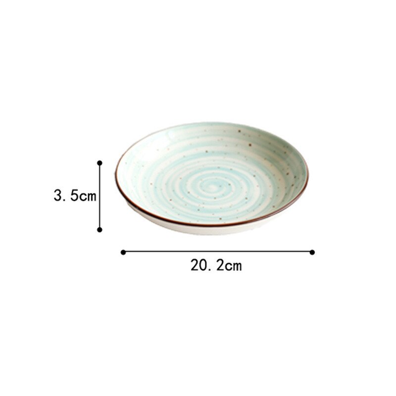 Vajilla de cerámica esmaltada a mano de estilo japonés, platos domésticos, Bol para sopa de arroz, tazón de fideos, Decoración de cocina: E