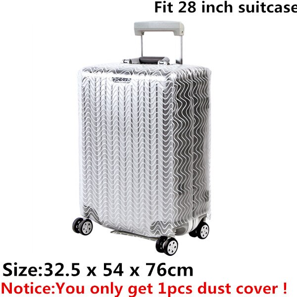 Couverture de poussière imperméable transparente de fraise 20-28 pouces couverture de protection de bagage de PVC accessoires de valise de voyage approvisionnement en produits
