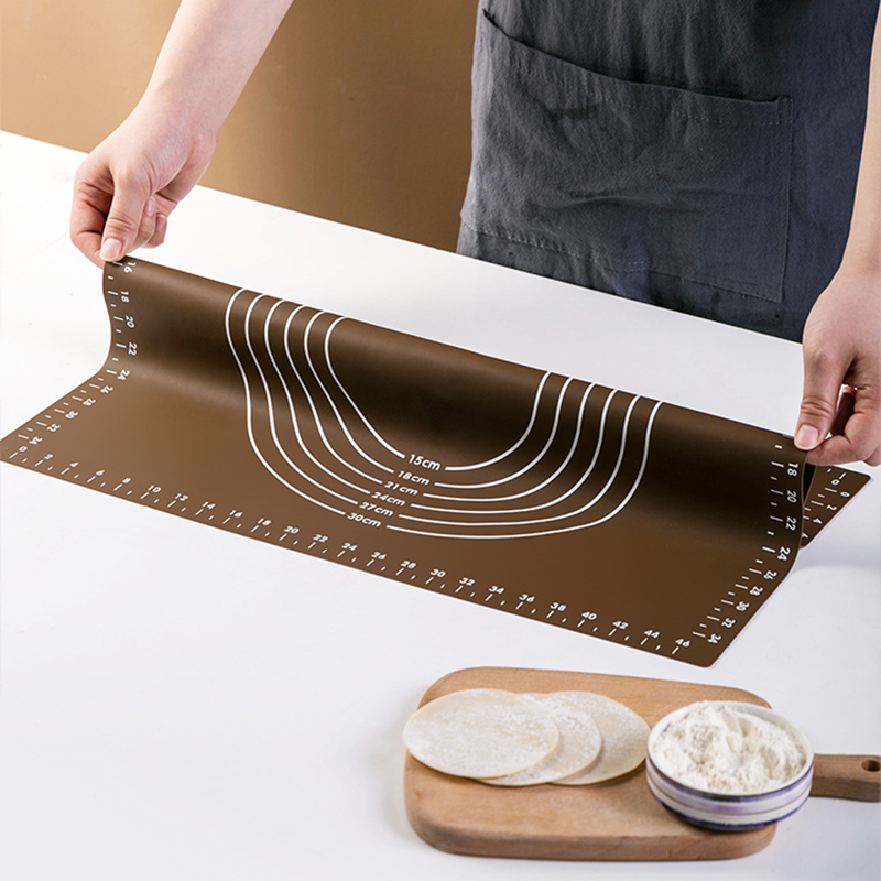 40x50cm Silicone Baking Mat Thickening Rolling Pin Scale Mat Kneading Dough Pad Pizza Cake Board Baking Accessories Pastry Tools