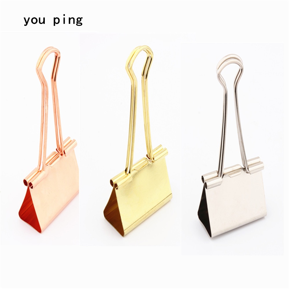 15mm 19mm 25mm 32mm 41mm 51mm Clamp Paper Binder Clips Bookmark Clips Memo Clip Student School Office Supplies