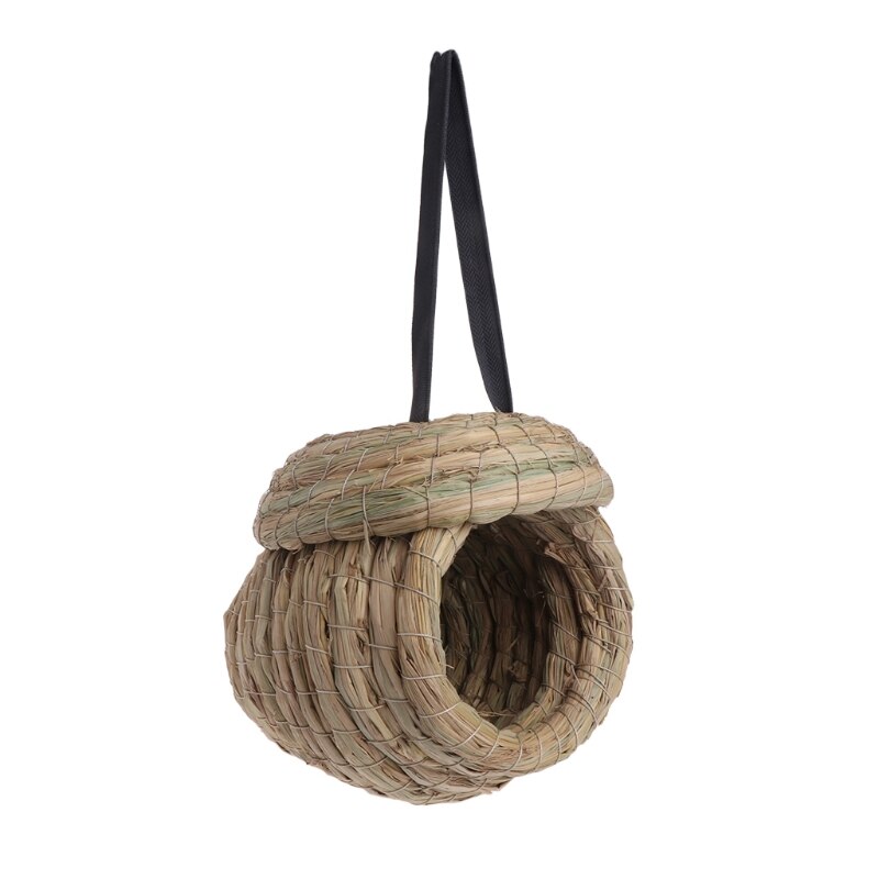 Nido di uccello Naturale Treccia di Paglia Casa Ara Rondine Animali Gabbie dell'animale Domestico Accessori LX9C