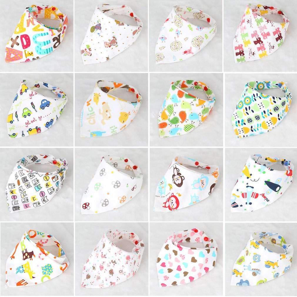 insular Praktische Baby Sabbern Dreieck Lätzchen Doppel Seiten Organische Weiche Baumwolle Mit Druckknöpfen Für Zahnen sabbern Fütterung unisex Baby