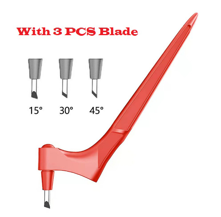 DIY Craft Cutting Tools Wood Carving Cutting Pen Art Craft Cutting Craft Tool with 360 Steel Rotating Blade Safety Cutter Paper: red set