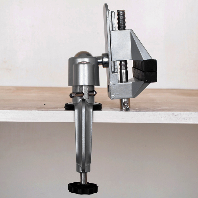 Universal Multi Angle Swivel Table Vice Clamp-on Grinder Bench Vise Electric Drill Holder Tool J8