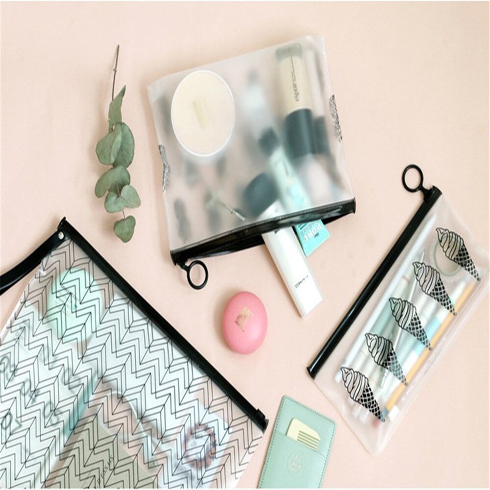 Travel wash bag with transparent waterproof toilet shower bag