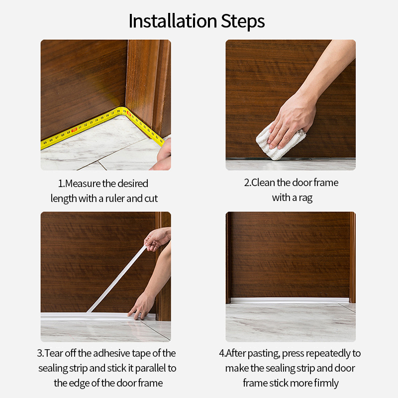 Door Bottom Sealing Strip Windproof and Waterproof Strip Door Under Wind Shield Insulated House Acoustic Foam Sealing Strip