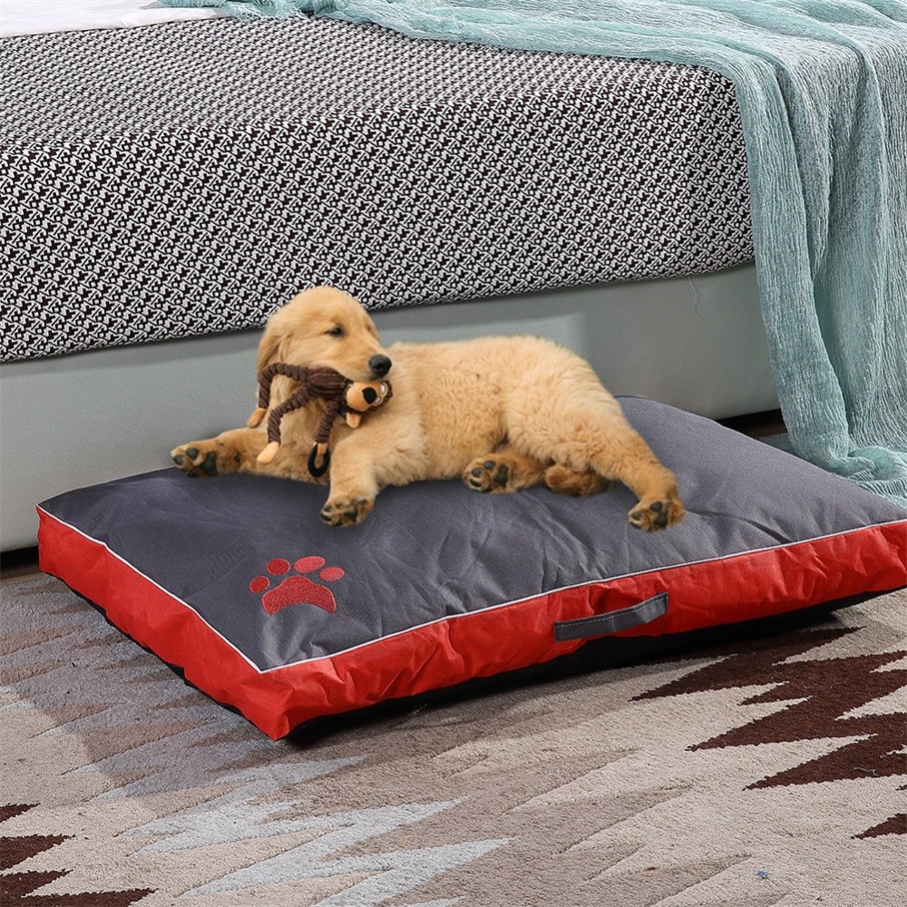 Camas grandes impermeables para perros, sofá cuadrado, almohada para husky y labrador, casa de gatos