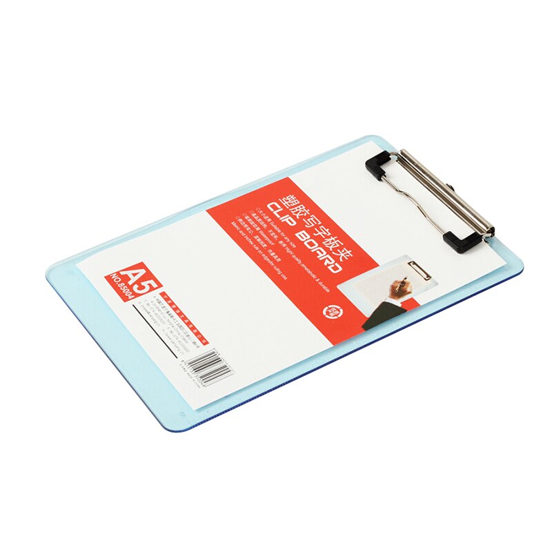 A4/A5 Plastic Writing Board with Clip Transparent File Folder Writing Pad File School and Office Supplies