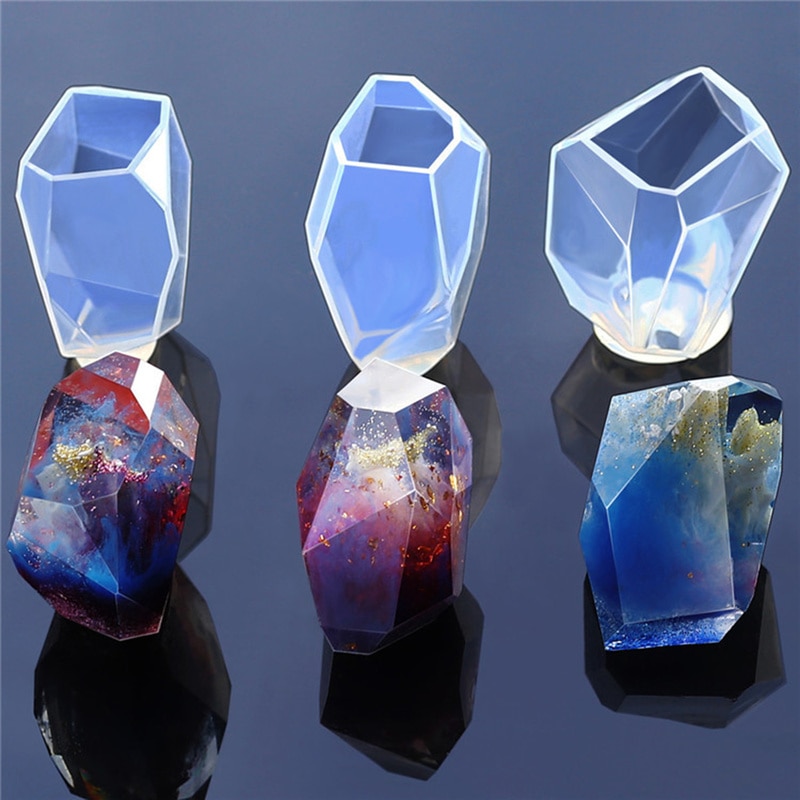 Soap Molds Crystal Irregular Geometric Jewelry Mold Silicone Resin Ornaments Craft Making Decoration