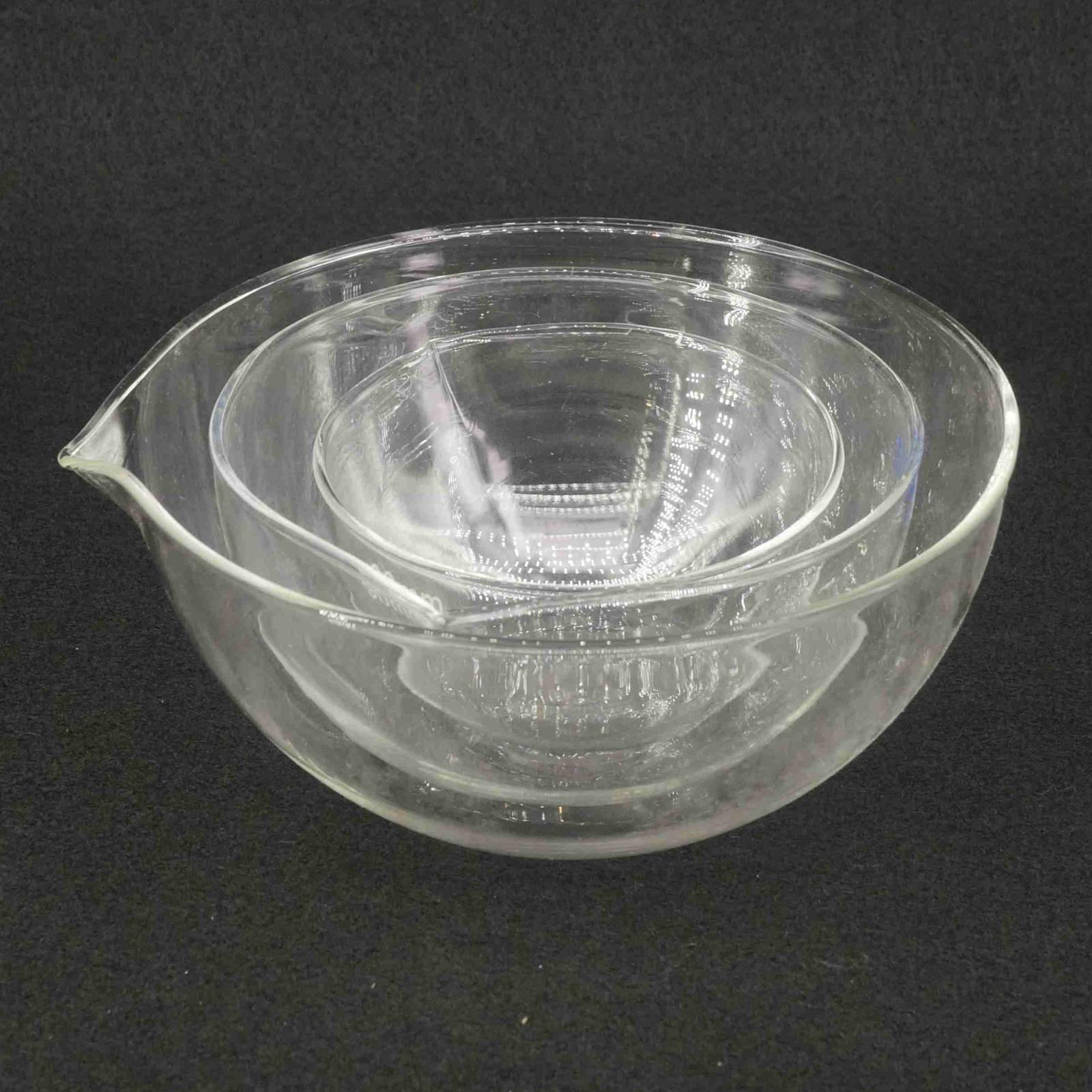 60mm 90mm 120mm 150mm Durchmesser Labor Glas Verdampft Gericht Flachen Boden mit Auslauf Für Chemie