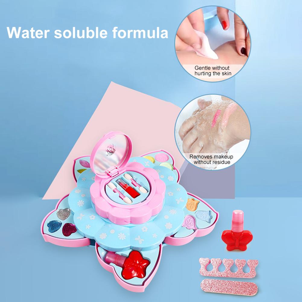 Makeup Toy Safe Washable Cosmetic Pretend Toy Set for Girls Over 3
