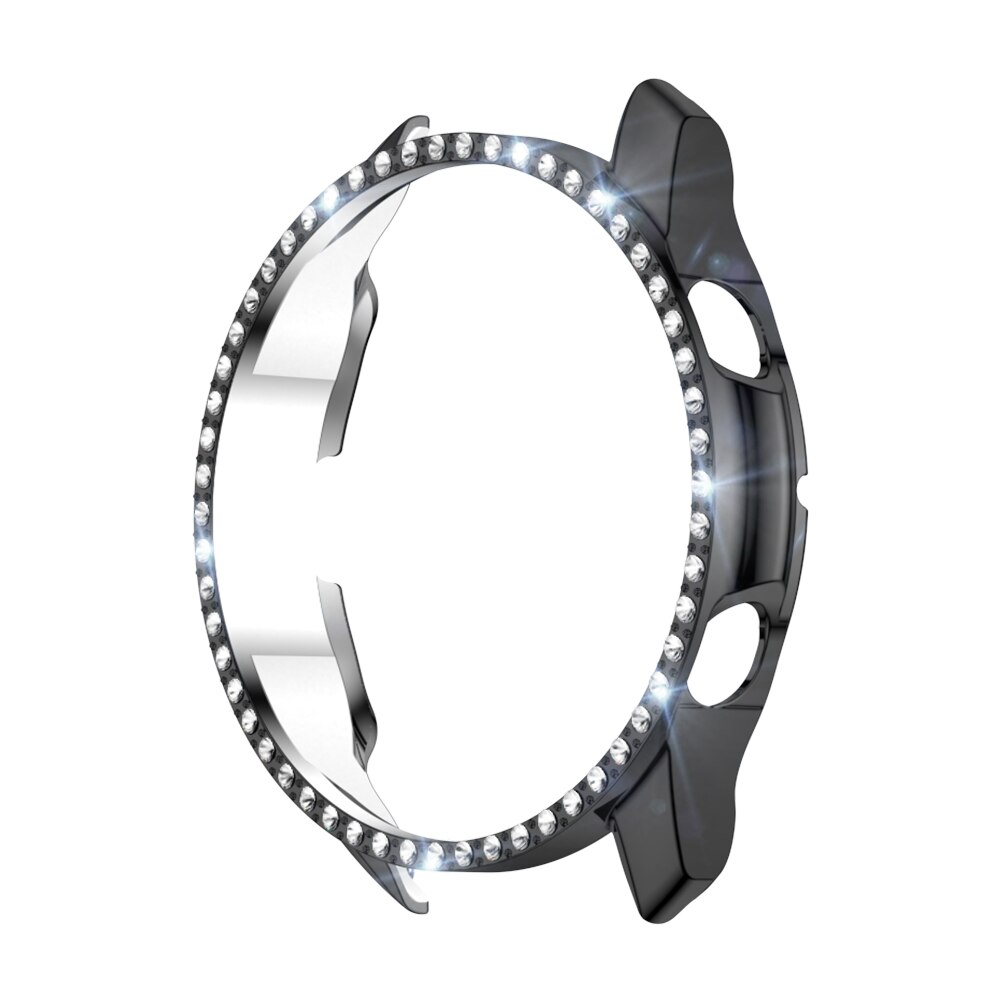 Diamanten pc-hoesje voor samsung galaxy watch 3 45mm 41mm glanzende diamanten pc-hoes voor samsung galaxy watch 3 45mm 41mm: Zwart / Galaxy watch 45mm