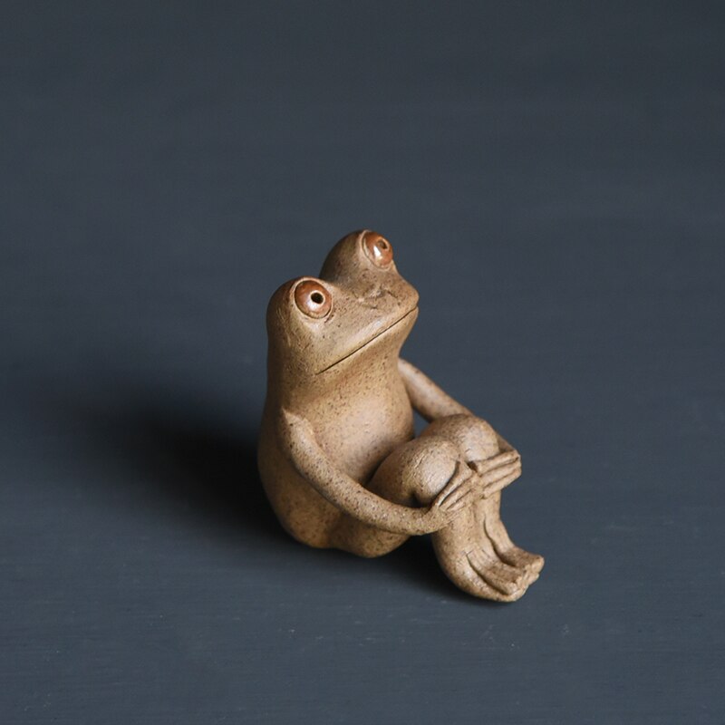 Jingdezhen keramik ornamenter dyr frø statue te kæledyr/urtepotte bonsai feng shui indretning håndværk heldig boutique skulptur: Jeg