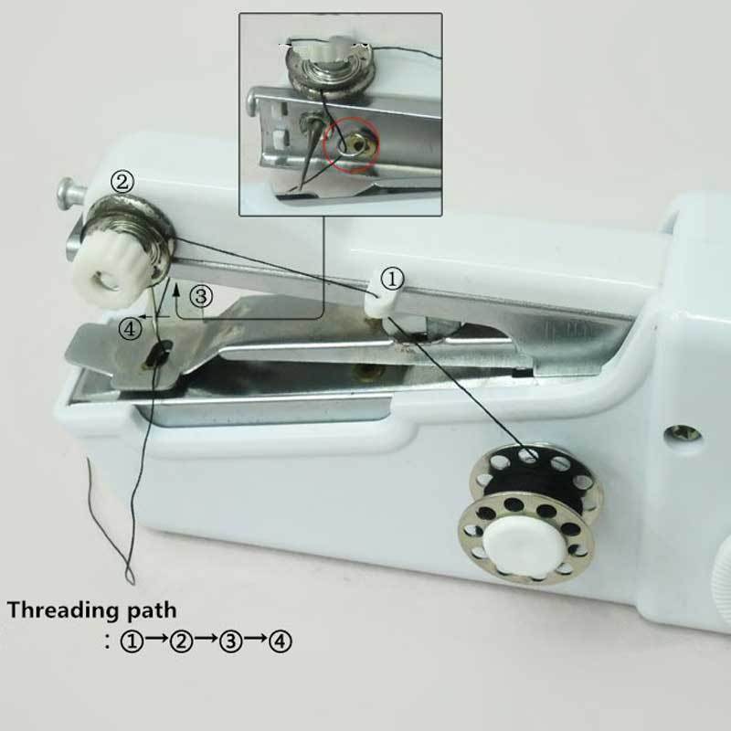Portable Cordless Hand Held Cross-Stitch Sewing Machine Home Travle Clothes