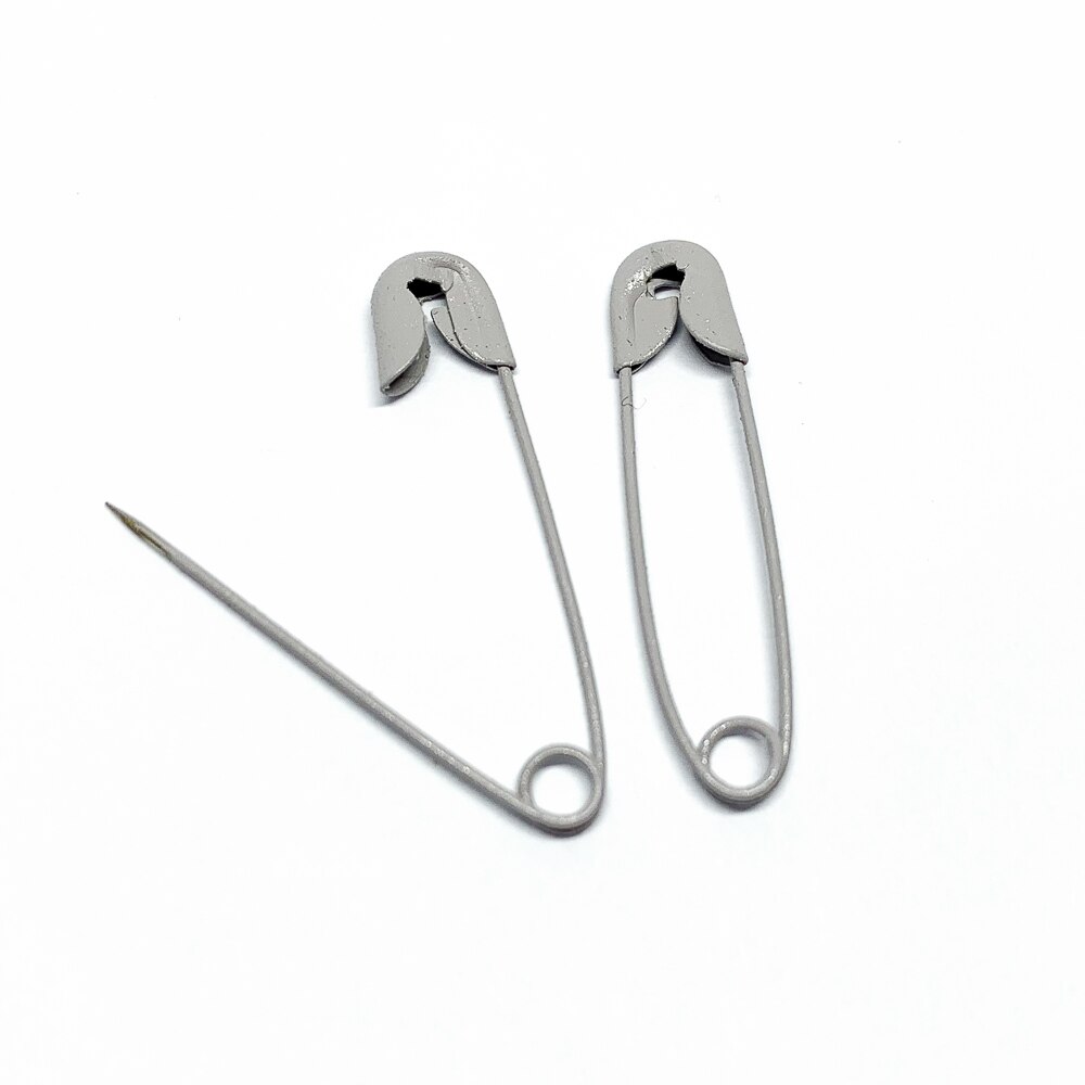 Épingles de sûreté colorées de 30mm, 100 pièces, accessoires de couture, bricolage, aiguilles en acier inoxydable, petite broche, vêtements: gray 11